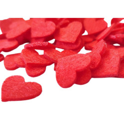 Сердечка з фетру декоративні (червоні)