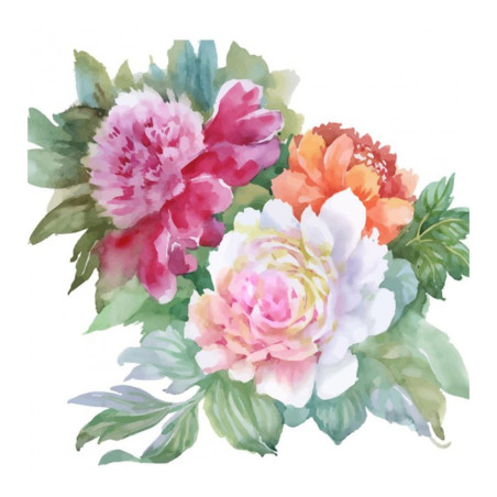 Алмазна мозаїка "Півонії" на підрамнику 30х30 см | 280 грн | Сирець