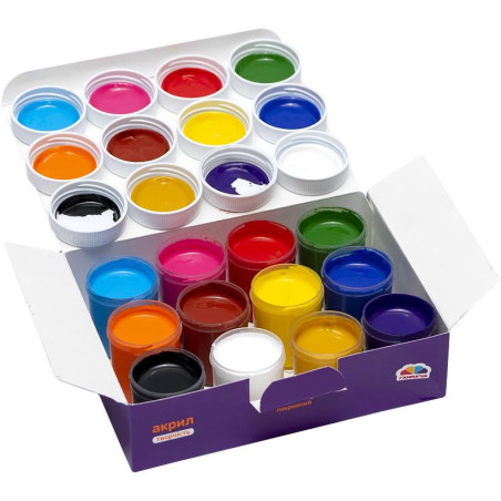 Фарба акрилова 20 мл, 12 кольорів "Гамма"