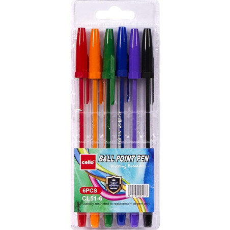 Набір ручок 6 кольорів.