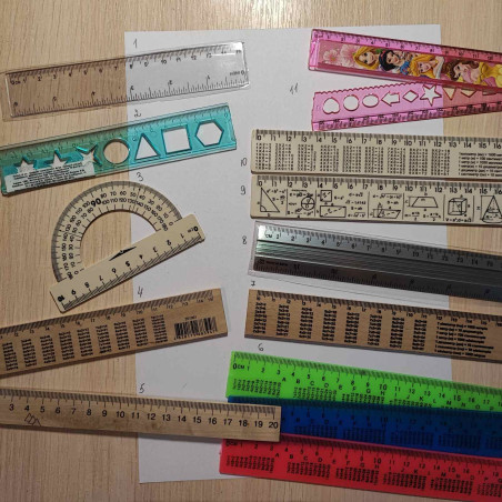 Лінійки, транспортири