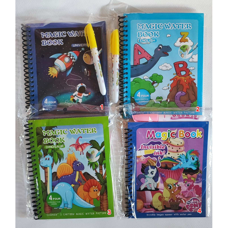 Розмальовка водяна багаторазова з ручкою-пензлем