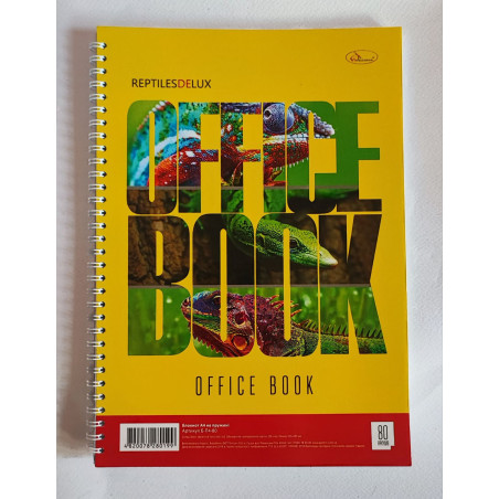 Блокнот А4, 80 аркушів у клітинку з картонною обкладинкою