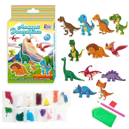 Алмазні стікери динозаврики