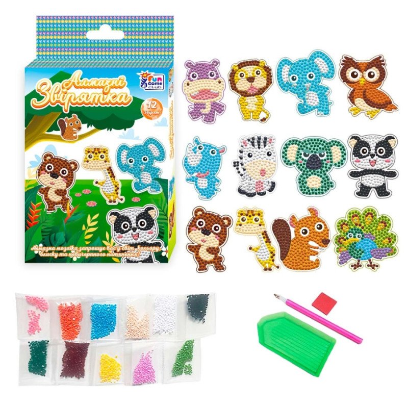 Алмазні стікери Звірятка