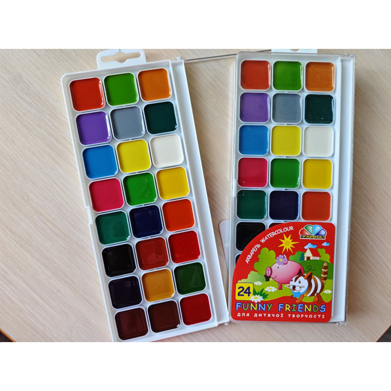 Акварель "Гамма" Funny Friends – 24 кольори | Самовивіз біля метро Сирець