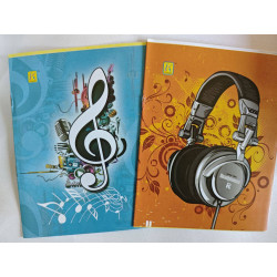 Нотний зошит А5, 8 аркушів | Для музичної школи | Музична тематика